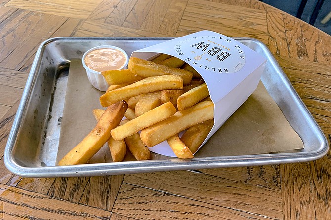 Belgian french fries: twice fried in beef grease