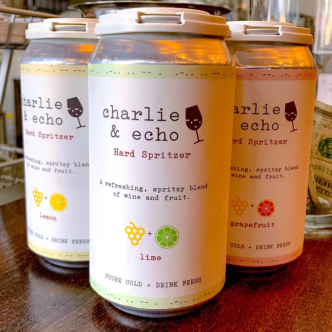 Cans of hard spritzer, a sparkling blend of wine, spring water, citrus fruit and cane sugar