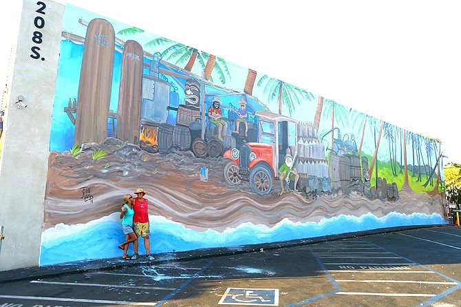 John Lamb's "beach-billy" mural is no more. - Image by Zach Cordner/Osider Magazine