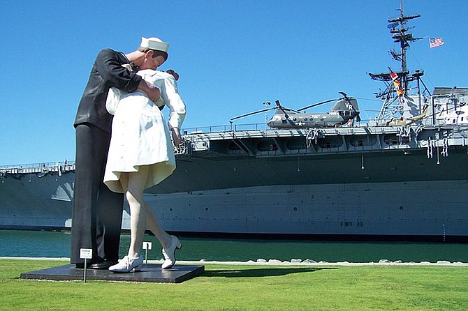 The city’s most famous piece of waterfront art is now the kitschy Unconditional Surrender by East Coast artist John Seward Johnson II