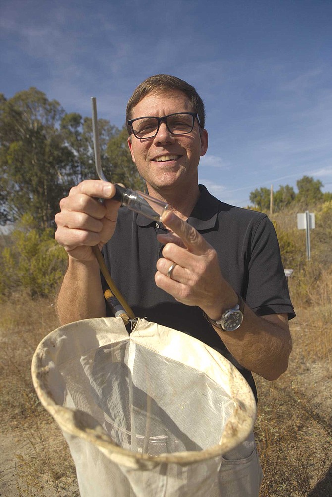 Jim Asmus, a wildlife biologist with Environmental Security at the Marine Corps Base, Camp Pendleton,  and the San Diego Natural History Museum are finishing a five-year baseline study, measuring species abundance and diversity.