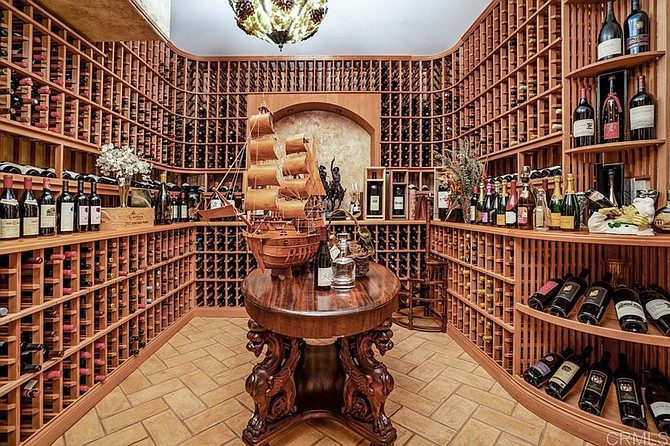 The above-ground wine cellar (wine not included).