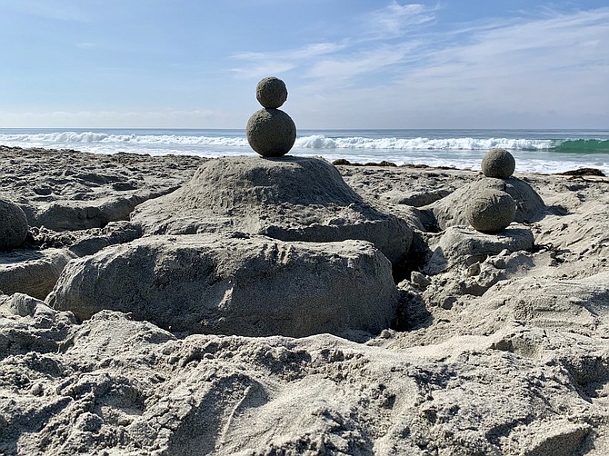 Sand sculpture at Ponto- Carlsbad