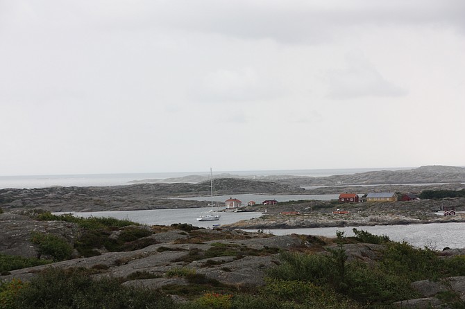 Exploring and taking in some fabulous views on on one of Marstrand's trails