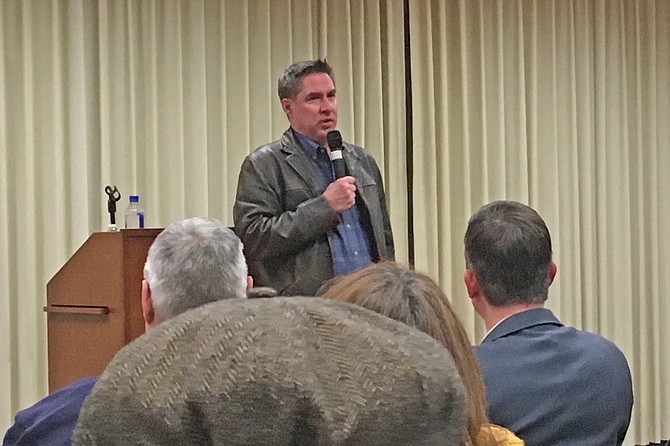 Author Brad Taylor at the Coronado Public Library: the man knows how to tell a story.
