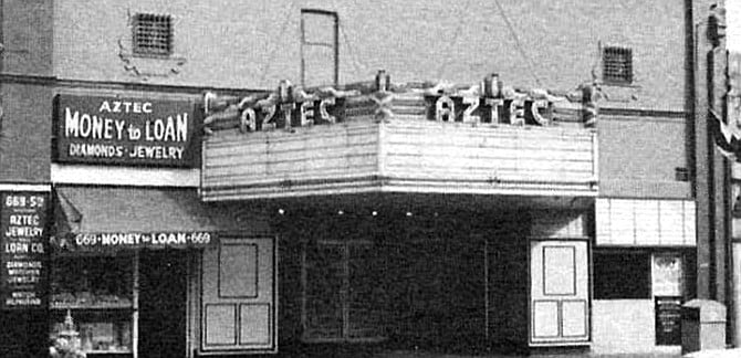 In December 1946, soon-to-be-murdered actress Elizabeth Short was found sleeping at the Fox Aztec by a clerk, after a screening of The Al Jolson Story.