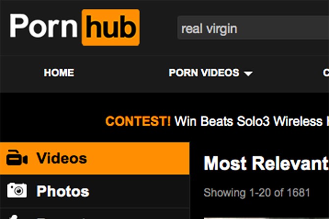 Pornhub: “Not just virgin - REAL virgin. Our integrity demands their integrity.”