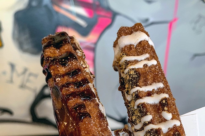 Called "designer churros," these are sauced up — no need for dip.