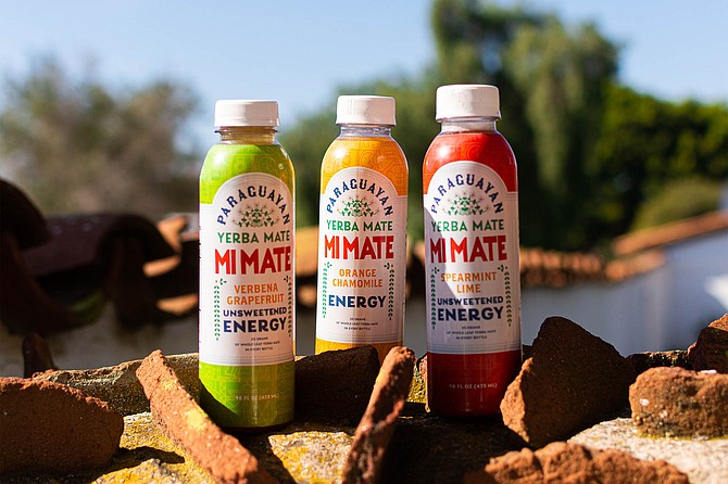 Bottles of Mi Mate, a yerba mate brand launched by UCSD students