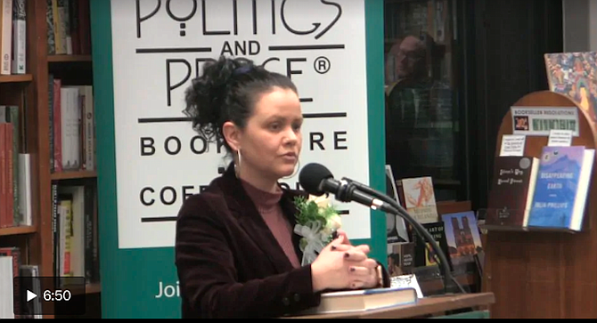 Cummins at Politics and Prose bookstore