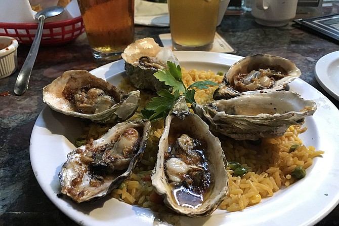 Photo Grilled Oysters In Garlic Sauce San Diego Reader