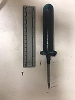 Sharpened screwdriver. Evidence photo.
