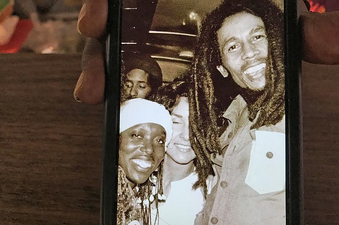 Makeda and friend Bob Marley