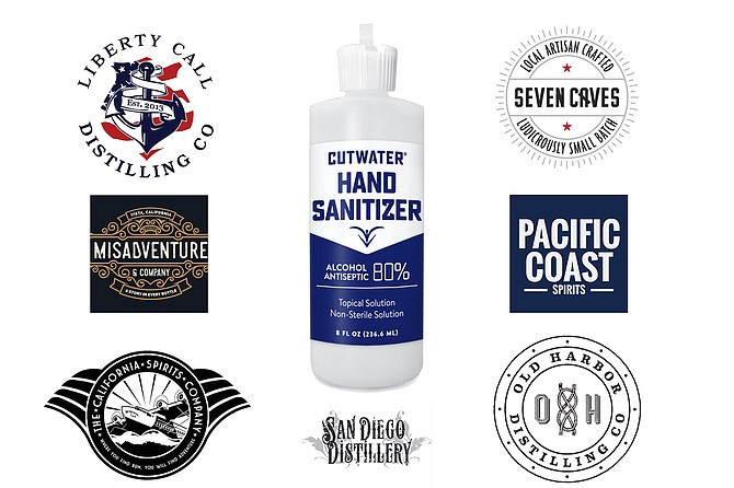 San Diego's distilleries have shifted to making and selling hand sanitizer, in addition to craft spirits.