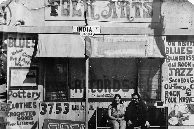 Lou and Virginia Curtiss in front of their old India Street location in Five Points.