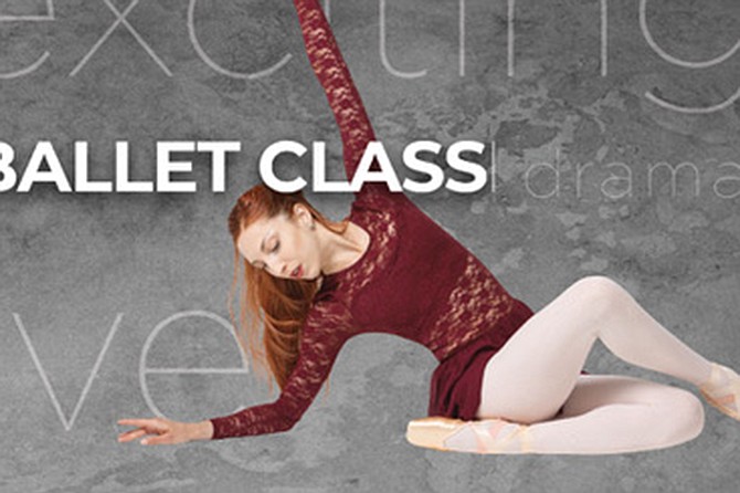 Online ballet, pilates, tap and stretch classes for students at home.