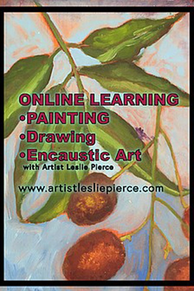 Online art classes with Leslie Pierce / And Something Different Studio.