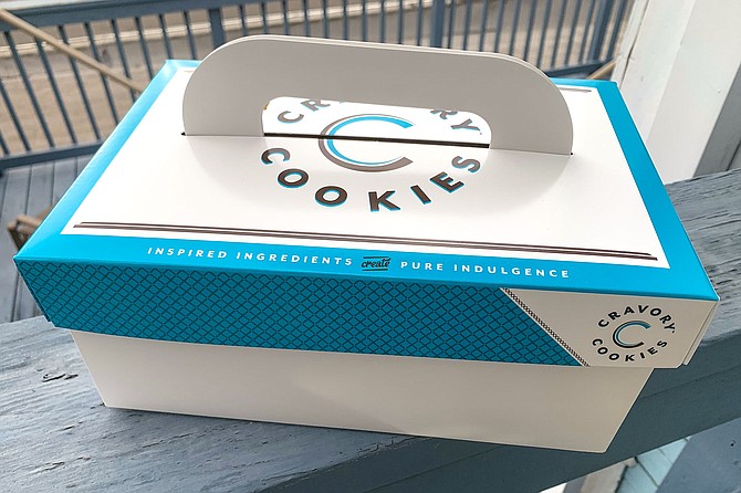 A box of cravory cookies delivered