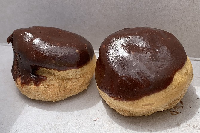 Gluten-free cream puffs, tough to distinguish from the glutenous kind