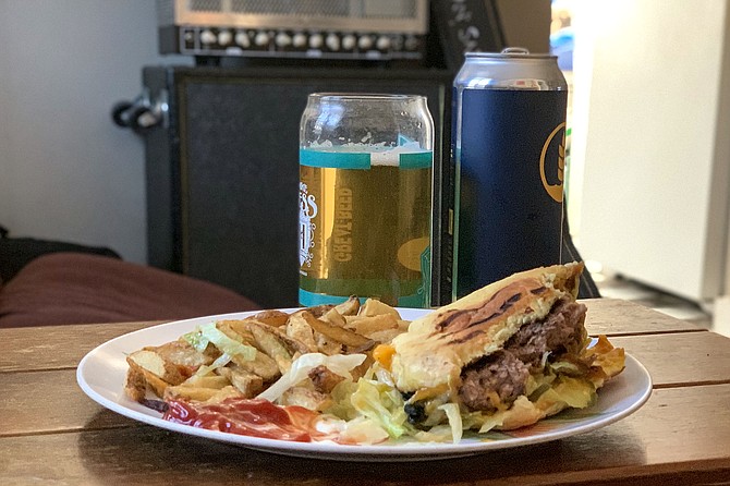 Take-out burger and beer craving satisfied by Lefty's Chicago Pizzeria in North Park