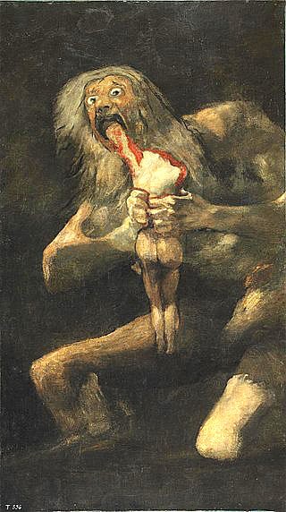 Saturn Devouring His Son by Federico Goya