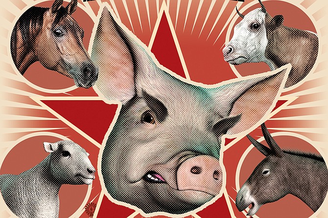 George Orwell’s satirical fable Animal Farm presented as student production via online performances.