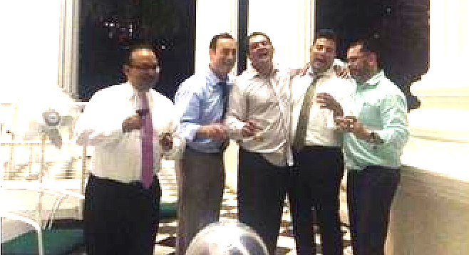 Photo of Sen. Ben Hueso and other state legislators before drunk driving arrest