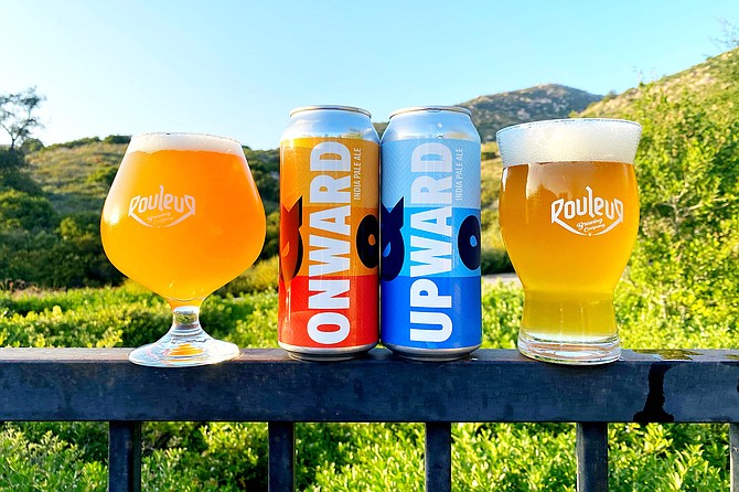 Planned to celebrate a new brewery lease, Rouleur released Onward and Upward as twists on its most popular beers. Onward is Dopeur IPA with Endo IPA's dry hop additions, Upward is Endo with Dopeur's dry hops.
