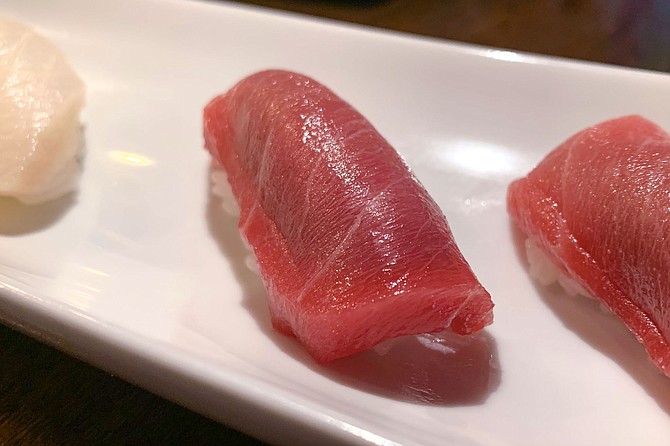 Bluefin tuna toro nigiri