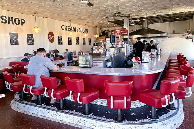 The nostalgic diner vibe remains strong at Clayton's Coffee Shop, despite the masks and hand sanitizer.