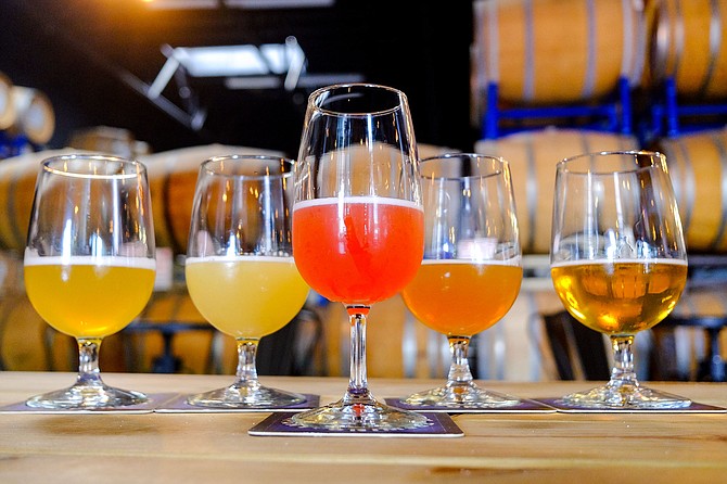 Don't expect to order tasting flights while breweries operate under covid restrictions.