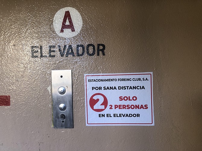 Only two people per elevator