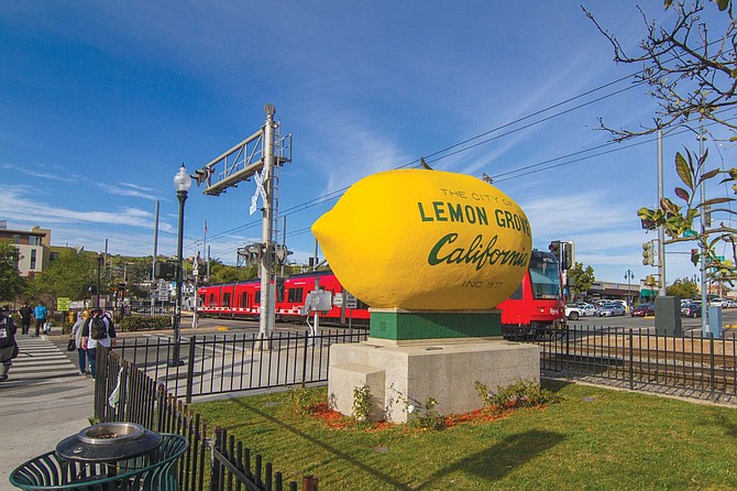 Lemon Grove has a giant lemon — a 3000-pound salute to the fruit that gave the East County city its name.