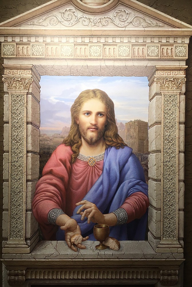 Jesus in the catacombs as rendered by painter Kurt Wenner.