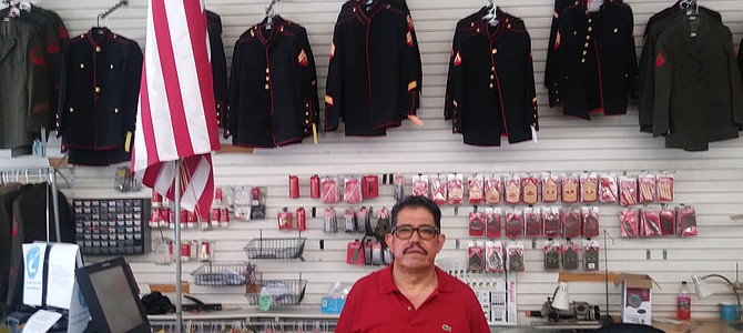 Gerado Diaz, owner/operator of the Kingsmen dry cleaning/tailoring shop