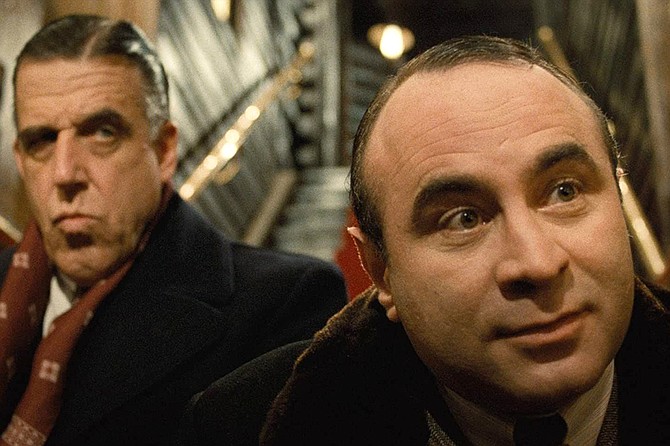 The Cotton Club: Fred Gwynne and Bob Hoskins share a moment.
