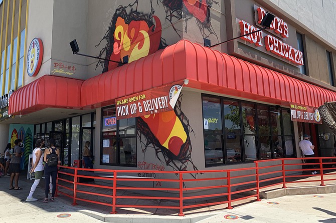 A Los Angeles hot chicken franchise draws lines in Pacific Beach.