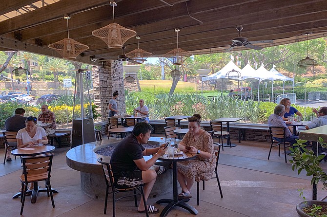 The patio at Pho Ca Dao Vietnamese Kitchen, Mission Valley