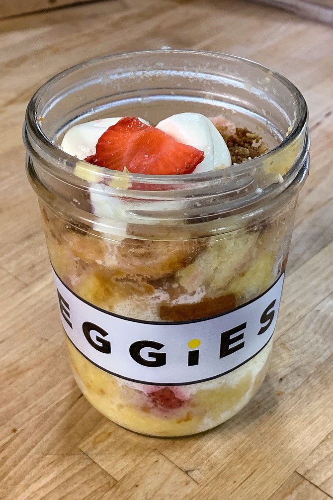 French toast in a jar. Return the jar for a quarter off your next order.