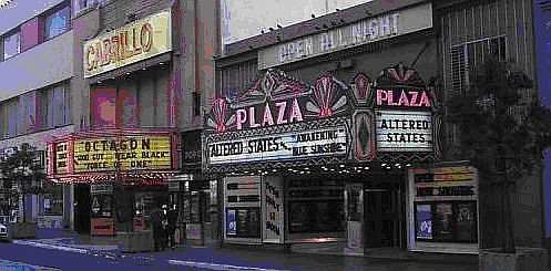 Cabrillo and Plaza theaters off Horton Plaza