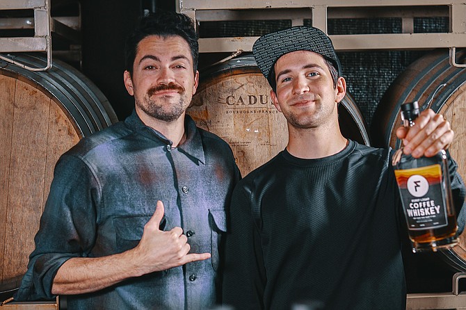 Ryan Espinoza and David Elizondo are the family members behind First Light Coffee Whiskey.