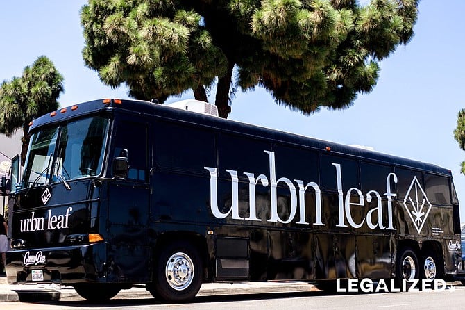 Urbn Leaf’s CannaCruiser “is our bus program that provides daily transportation to the dispensary to help alleviate traffic congestion and parking needs, to provide ADA transportation for seniors & special needs patients, and to reduce the overall carbon footprint of the business.”