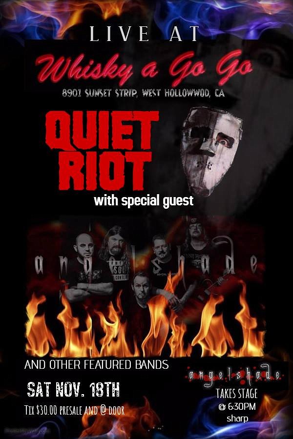 Show from 2017 at the Whisky A GoGo with Quiet Riot. Show Poster