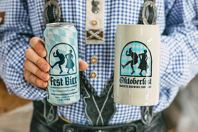 Societe's seasonal Fest Bier is being released in cans for the first time this year, with or without a take home stein.