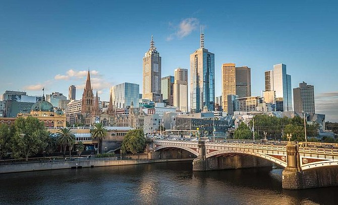 View of Melbourne's downtown from above the Yarra River. (Photo credit: NationalGeographic.com)