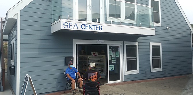 Joe Cacciola in front of Sea Center
