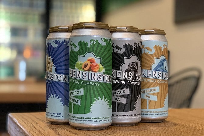 A mixed six pack of beers brewed and served at Kensington Brewing