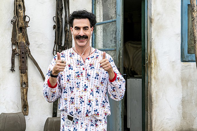 Borat Subsequent Nightgown Sporting Corporate Spokesmouse to Make Fun on Glorious Nation of Disneyland: Two thumbs up!