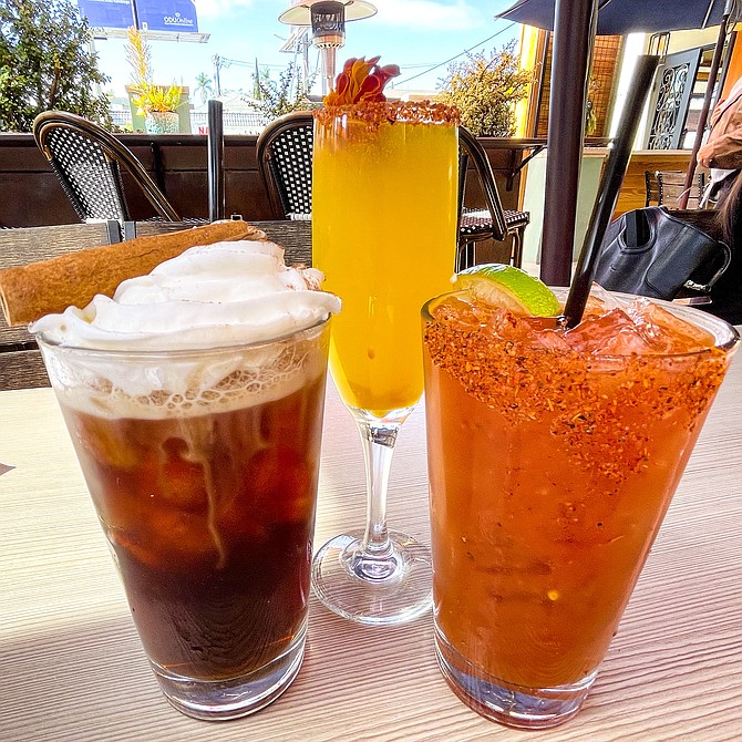 A mimosa, bloody mary, and cold brew coffee cocktail