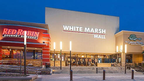 Rents have been plunging at White Marsh Mall, the biggest shopping center in Baltimore.